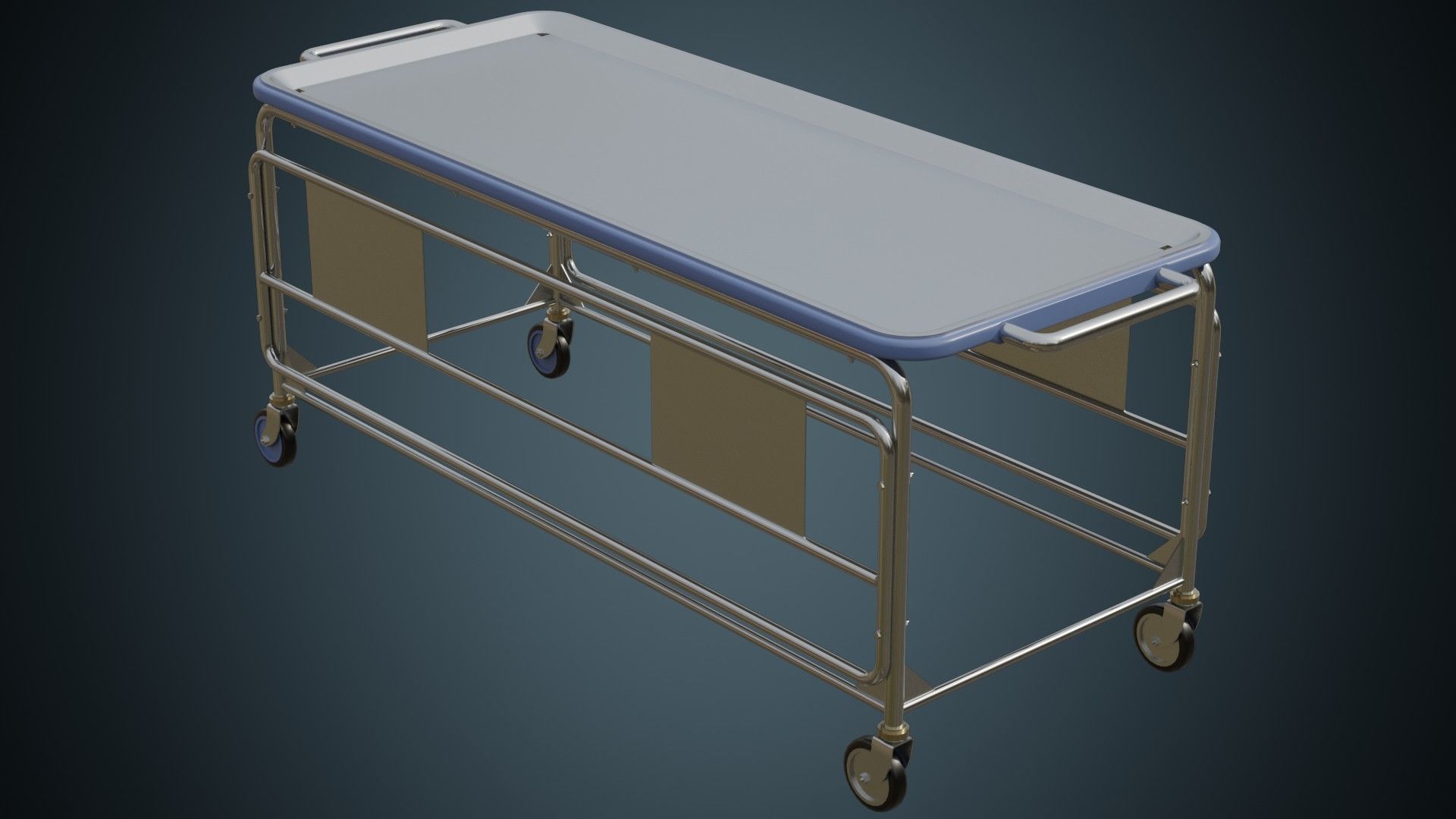 Rolling Stretcher 2A Low-poly 3D model_1