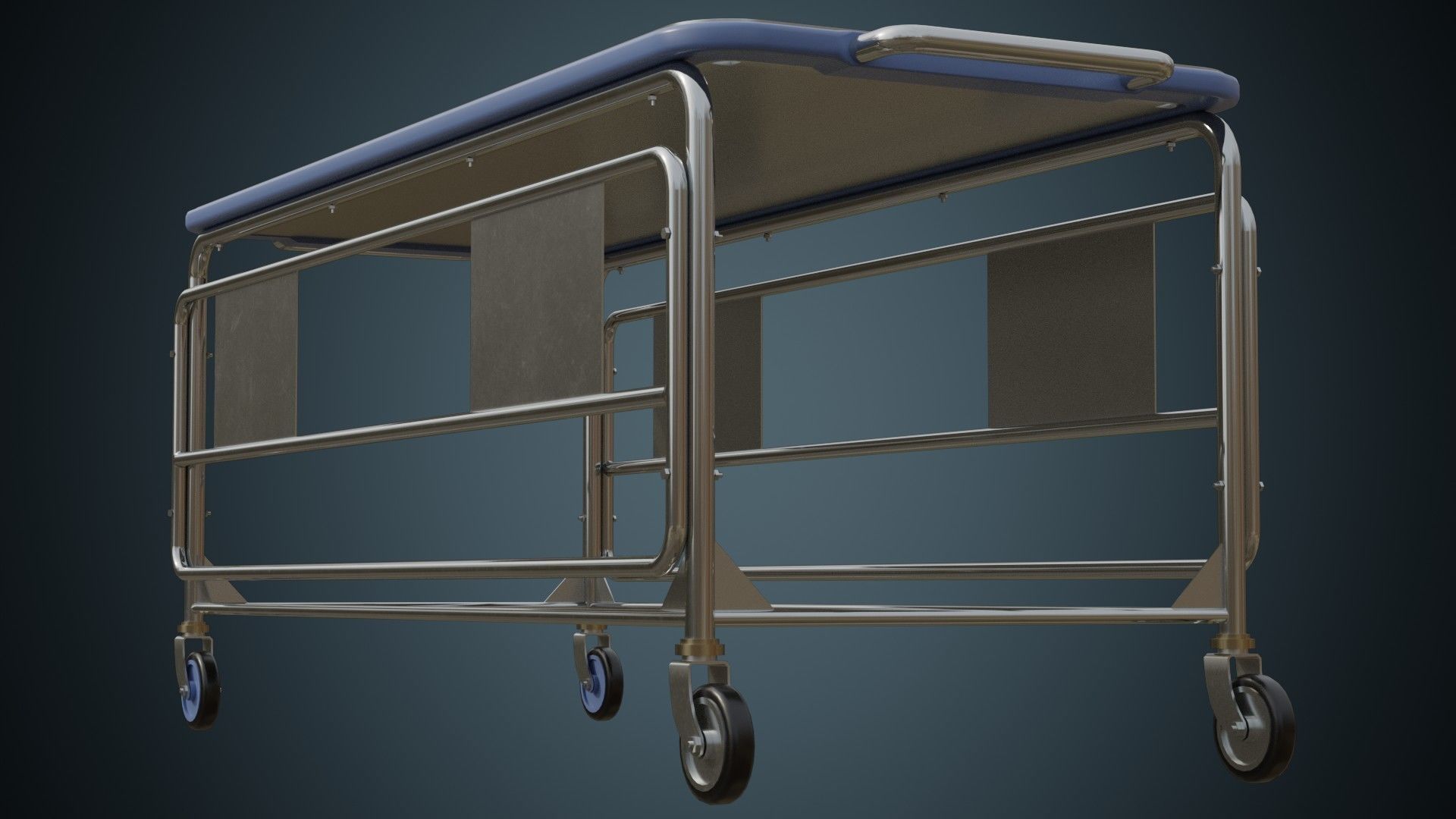 Rolling Stretcher 2A Low-poly 3D model_3