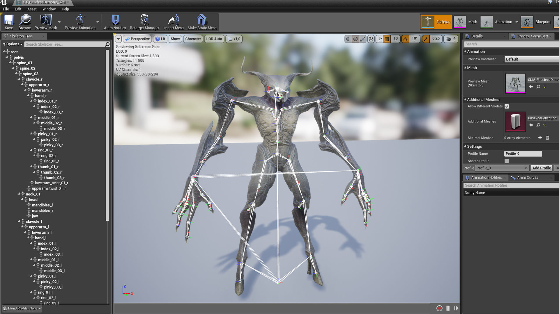 Faceless Demon 3 Low-poly 3D model_25