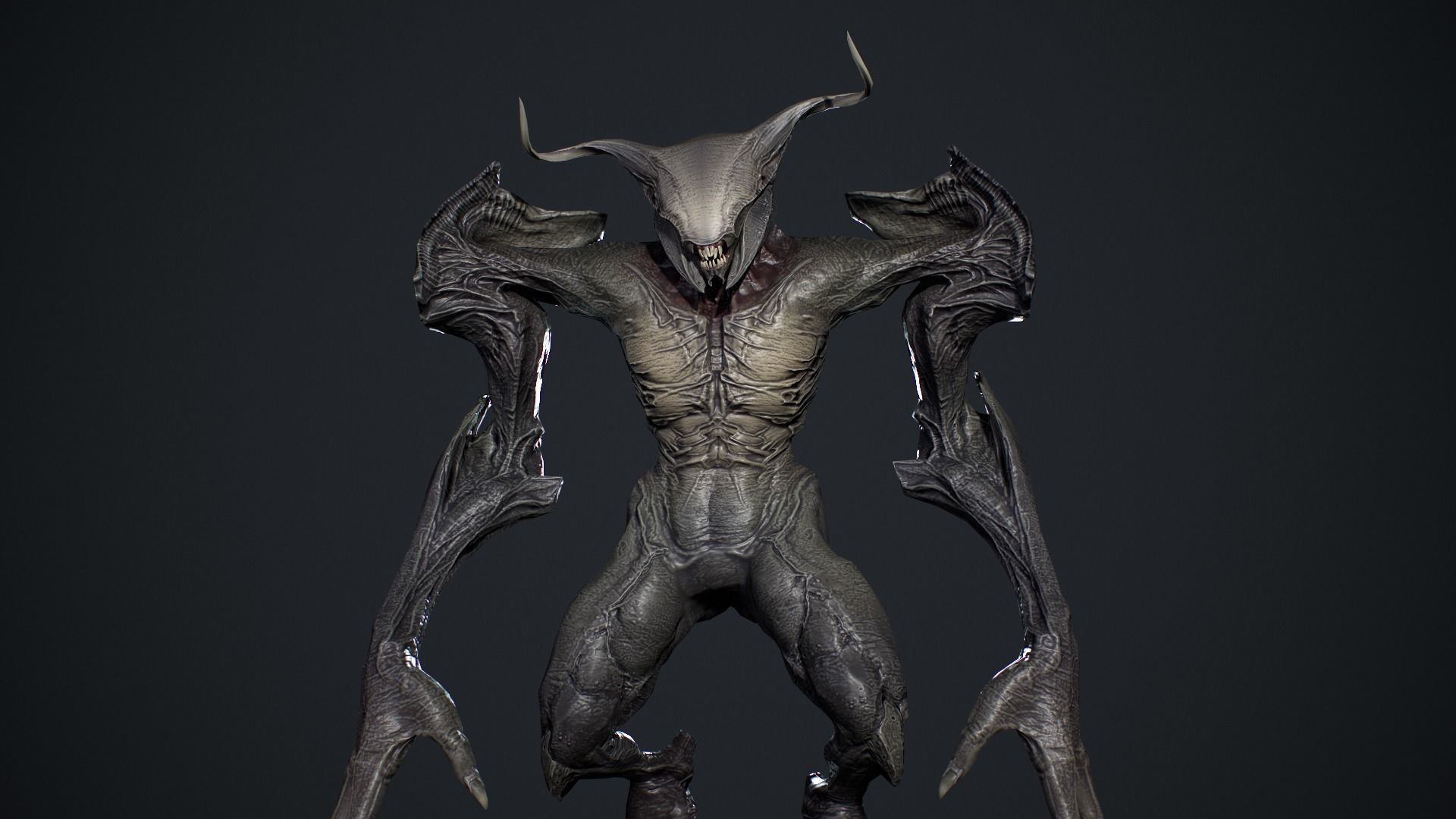 Faceless Demon 3 Low-poly 3D model_17