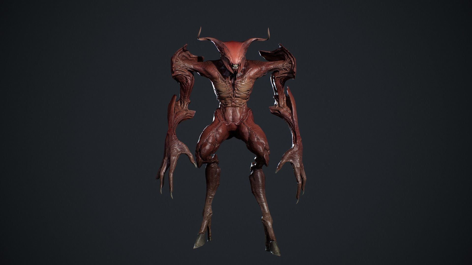 Faceless Demon 3 Low-poly 3D model_12