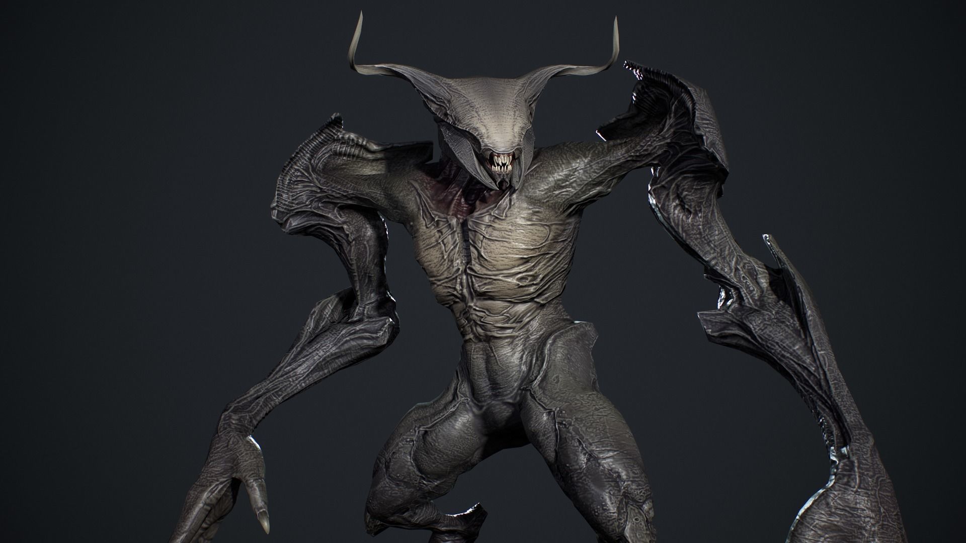 Faceless Demon 3 Low-poly 3D model_14