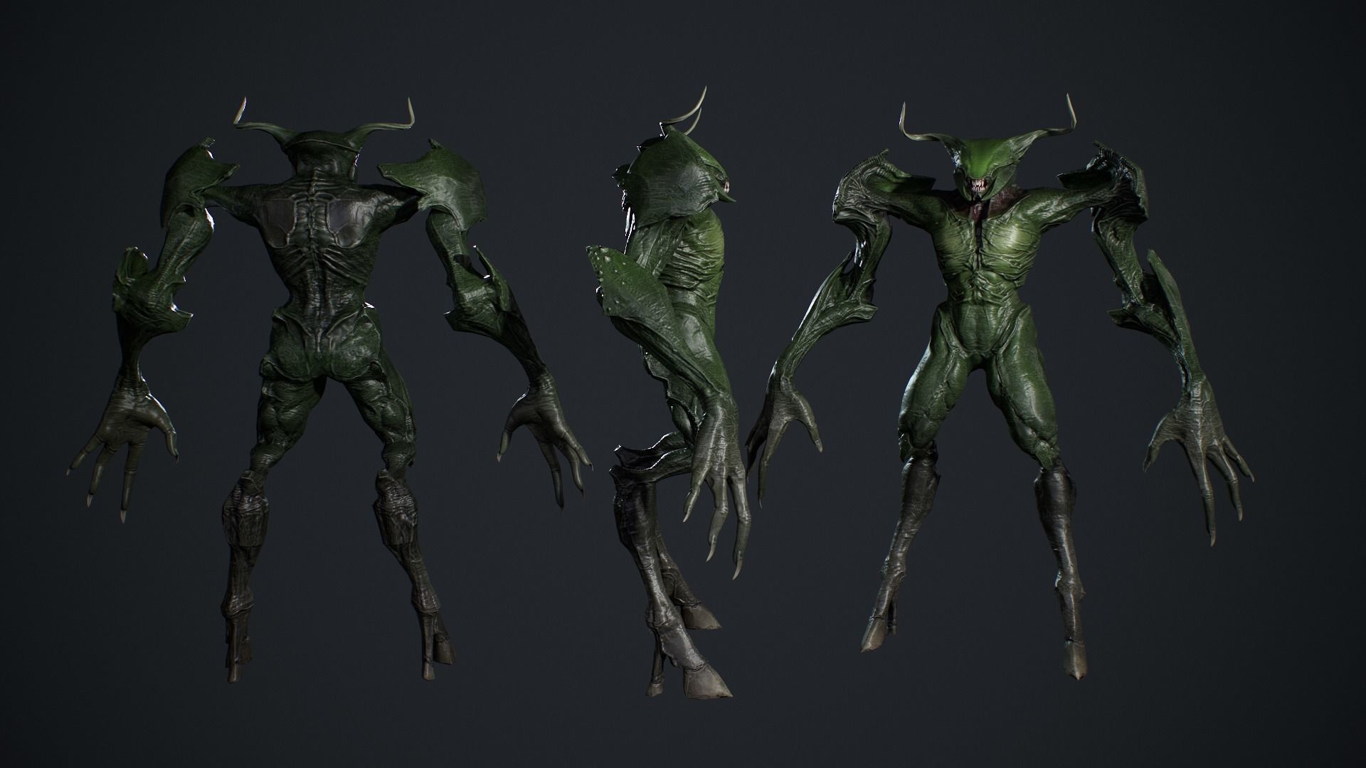 Faceless Demon 3 Low-poly 3D model_8