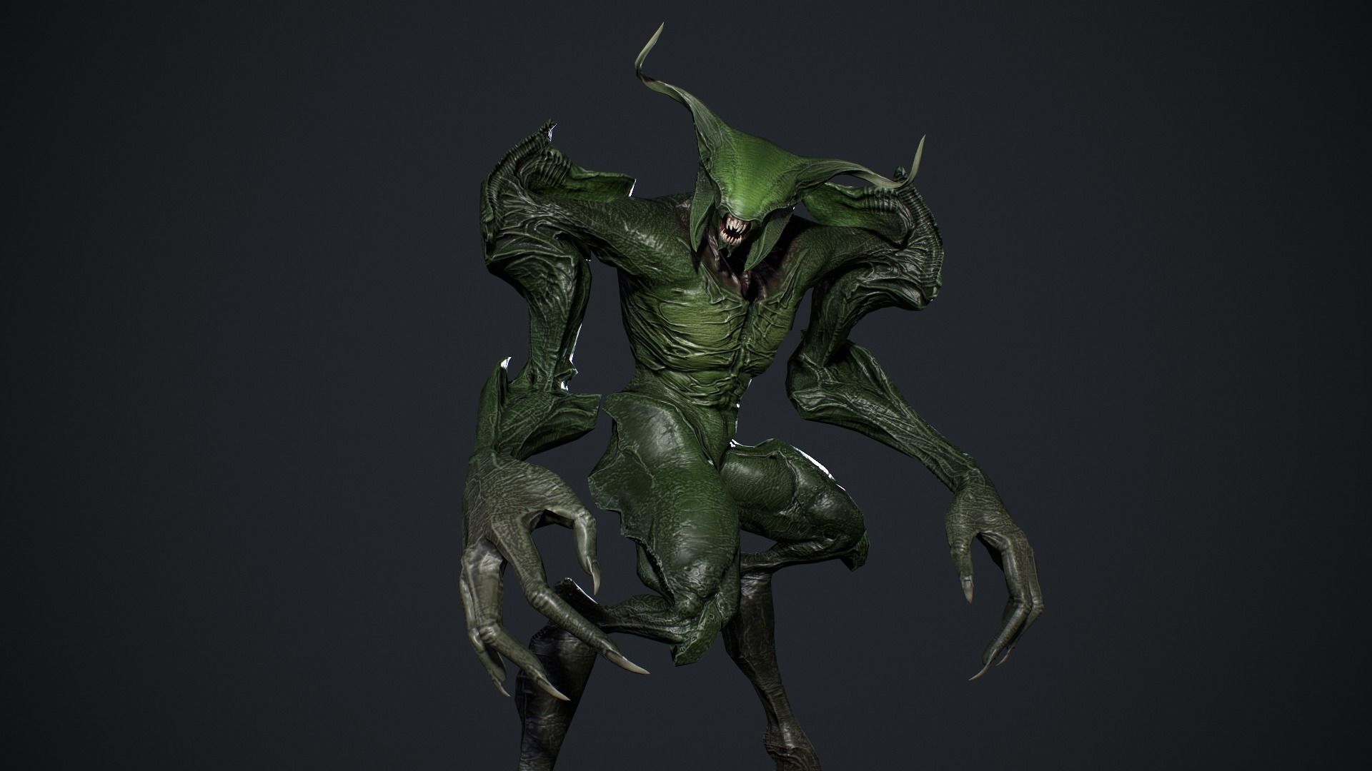 Faceless Demon 3 Low-poly 3D model_19