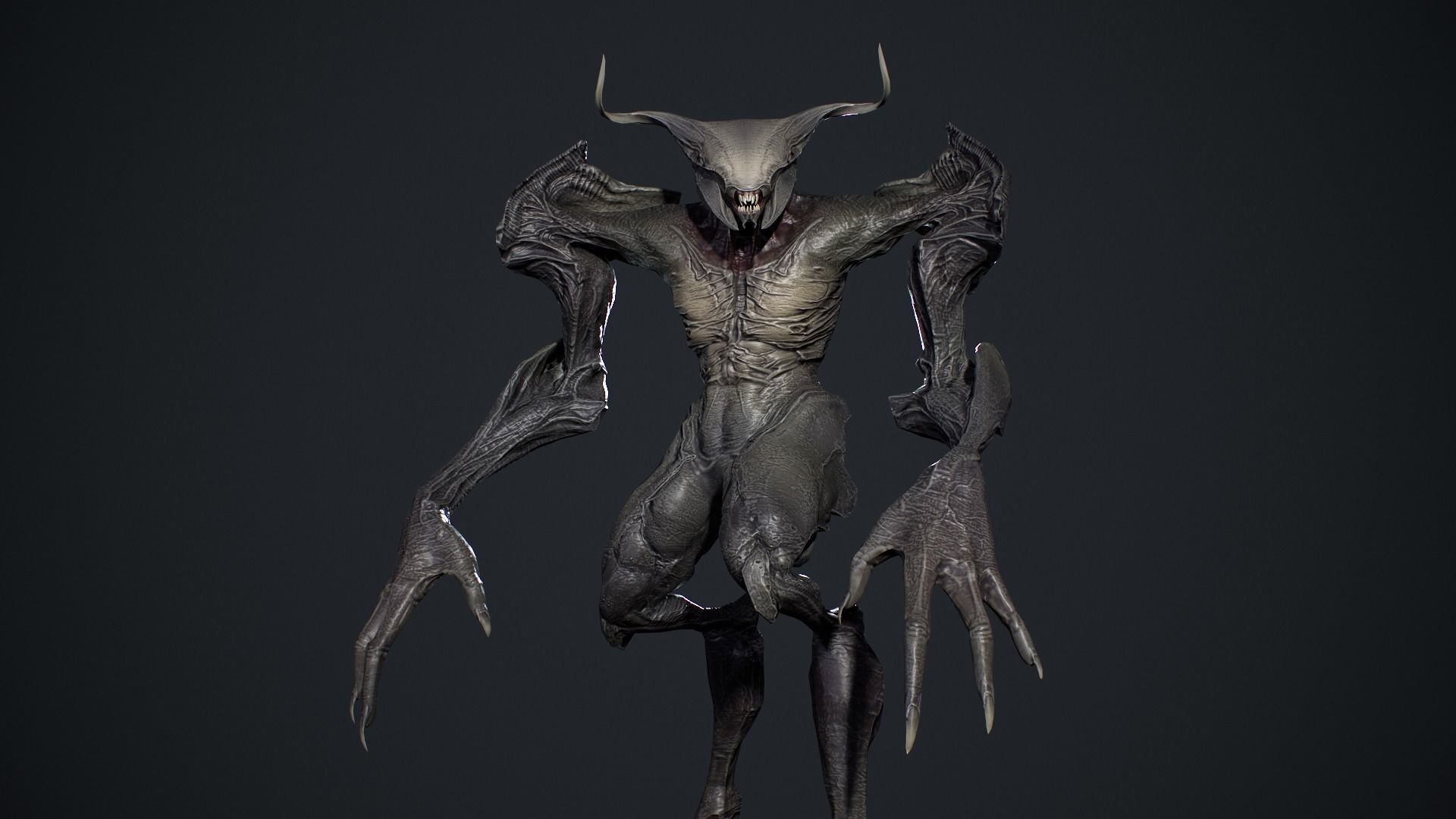 Faceless Demon 3 Low-poly 3D model_5