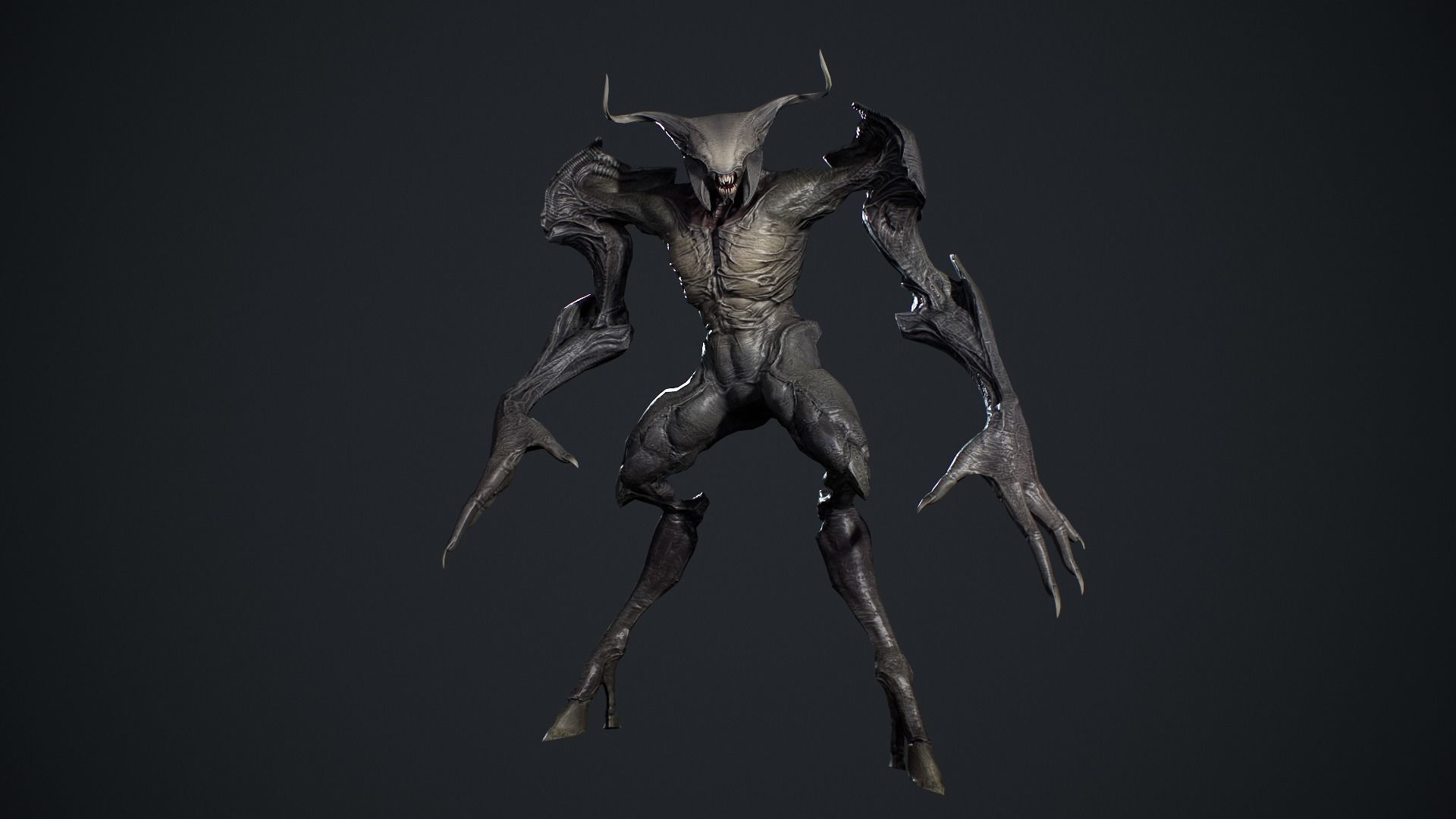 Faceless Demon 3 Low-poly 3D model_11