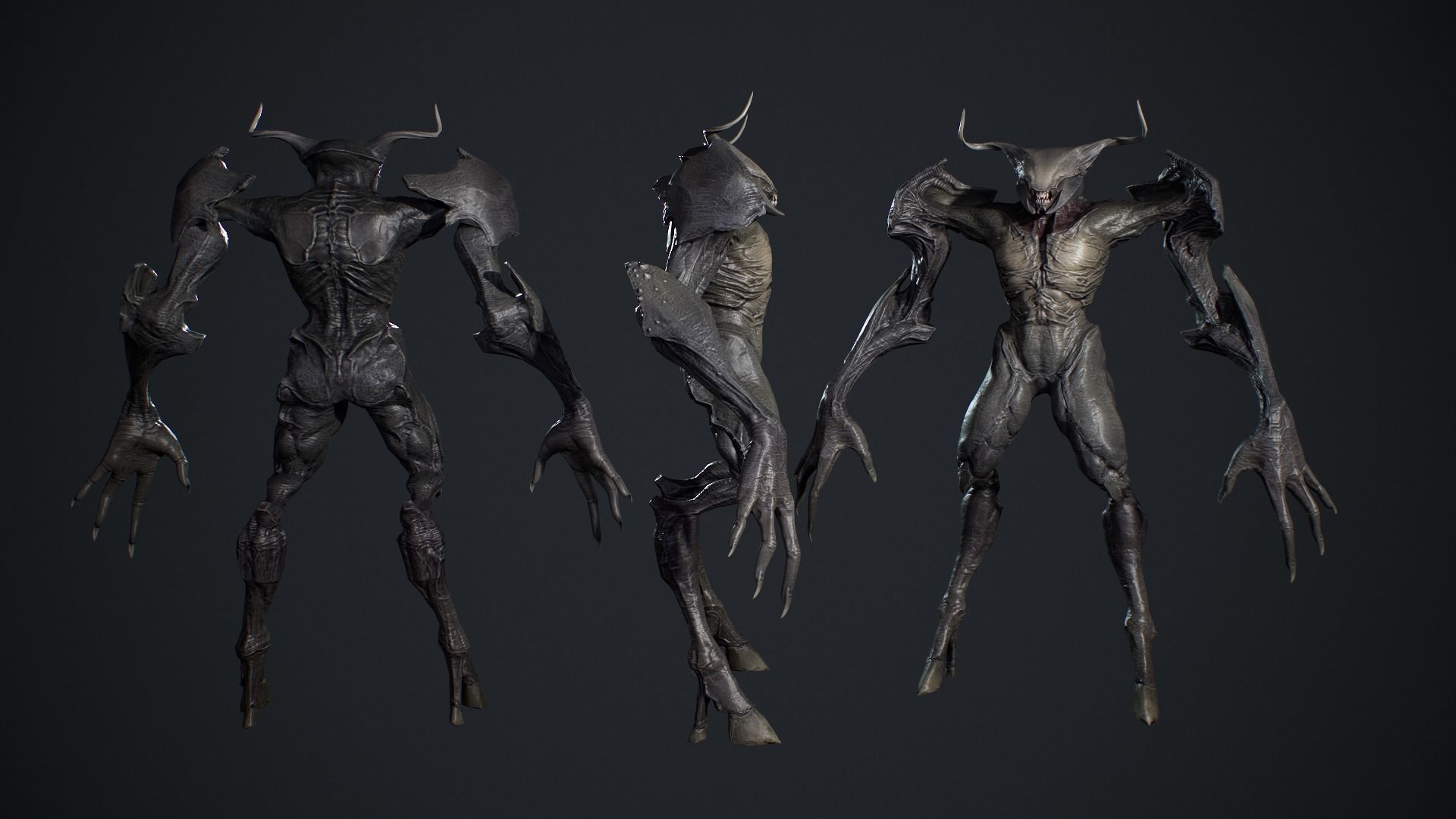 Faceless Demon 3 Low-poly 3D model_7