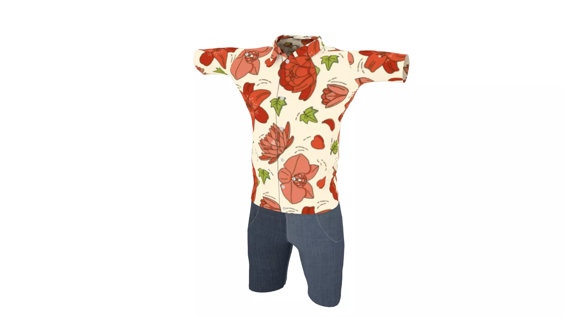 Outfit Low-poly 3D model_0