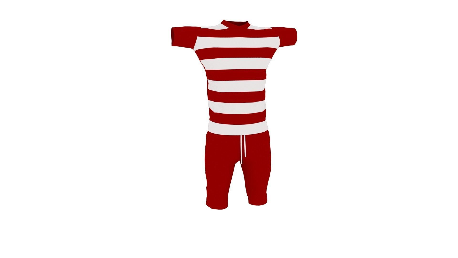 Outfit Low-poly 3D model_1