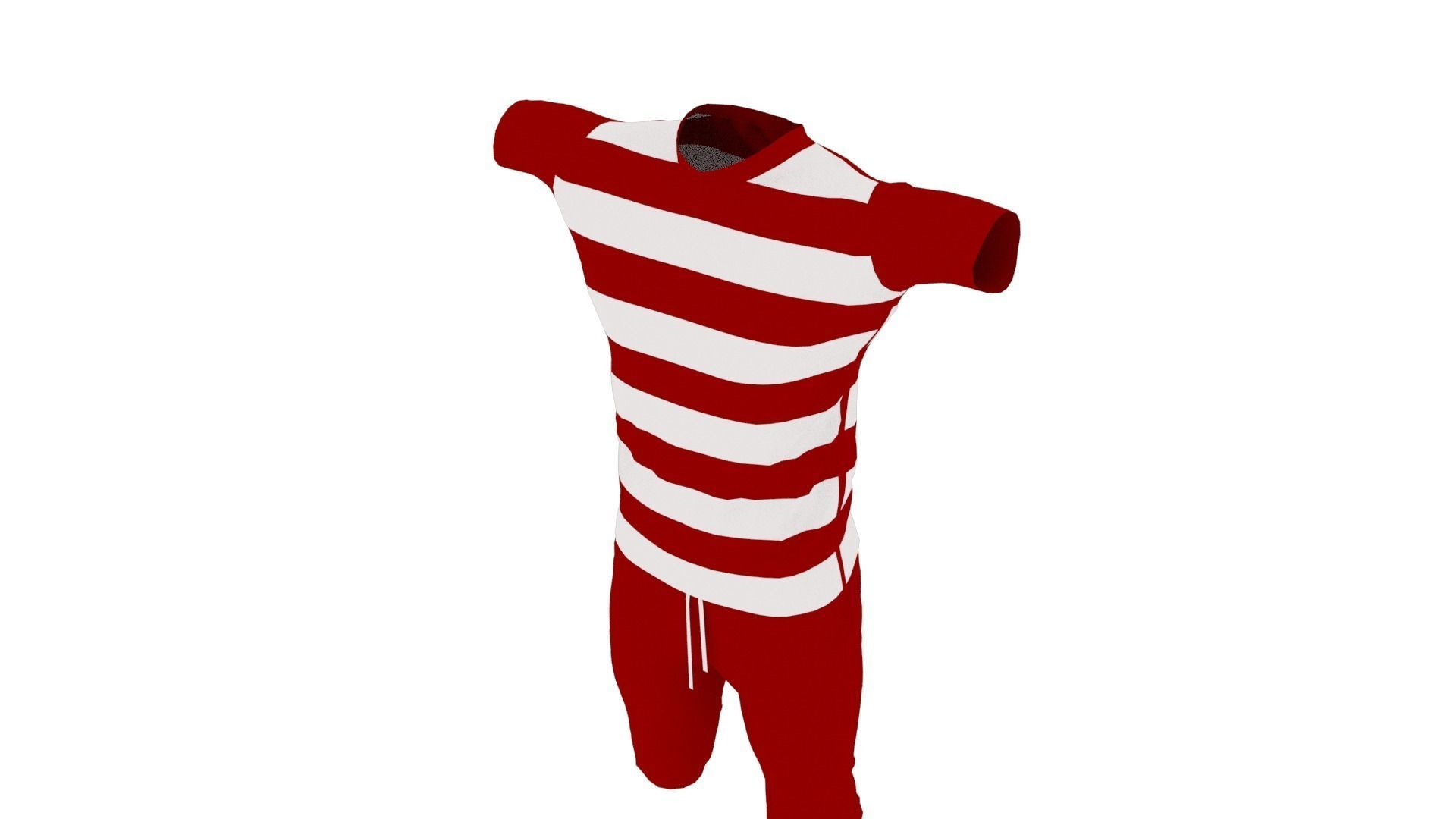 Outfit Low-poly 3D model_3