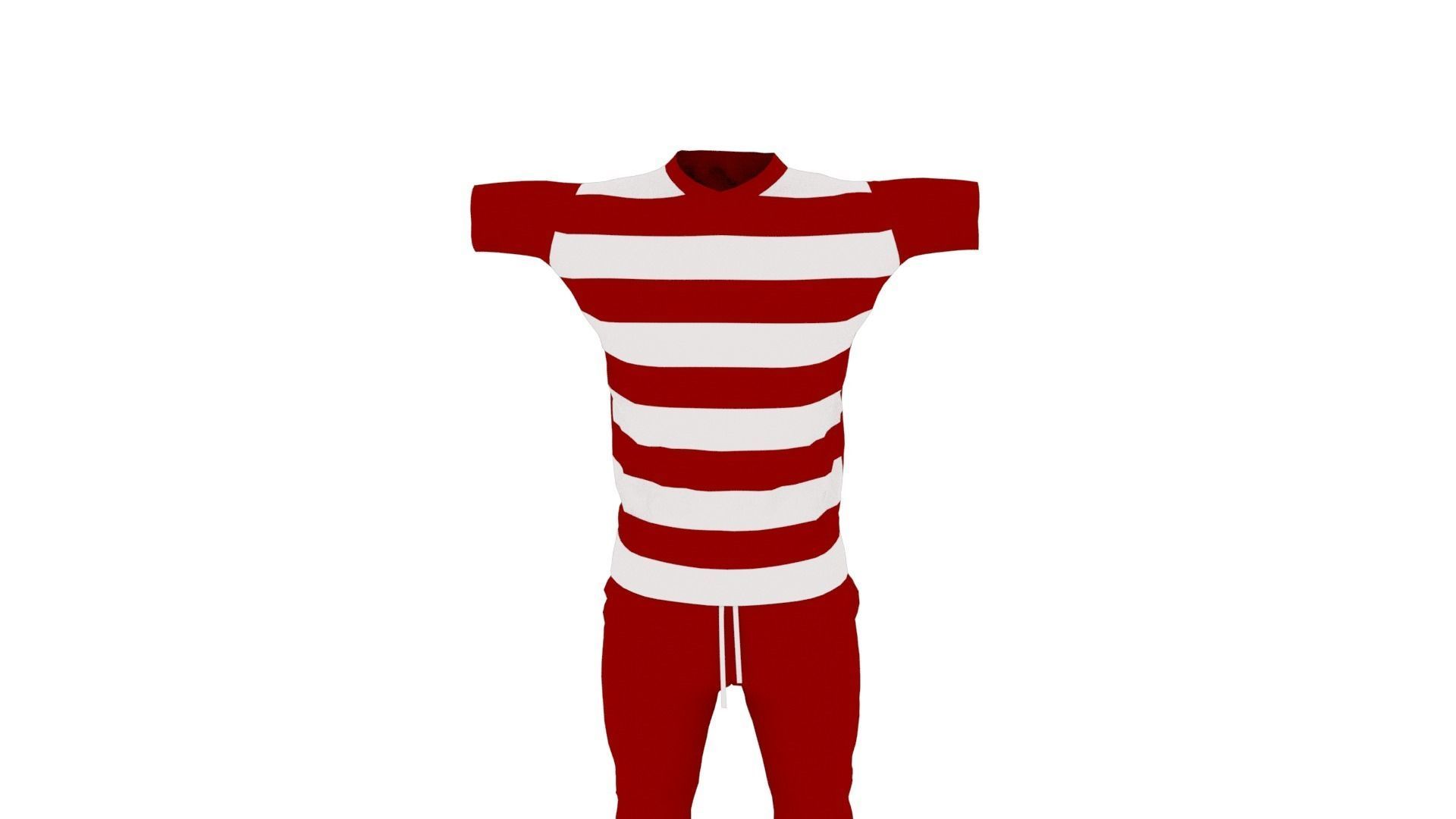 Outfit Low-poly 3D model_5