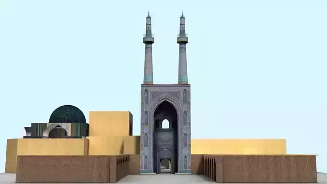 Jameh Mosque of Yazd Low-poly 3D model