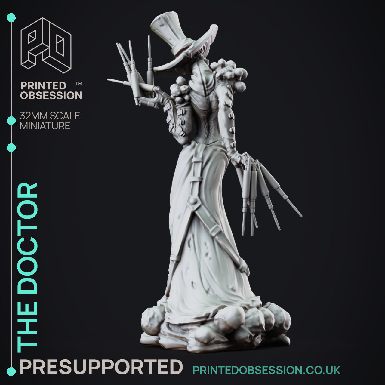 Doctor - 3D Printable TTRPG - PRESUPPORTED - 32mm Scale 3D print model_1