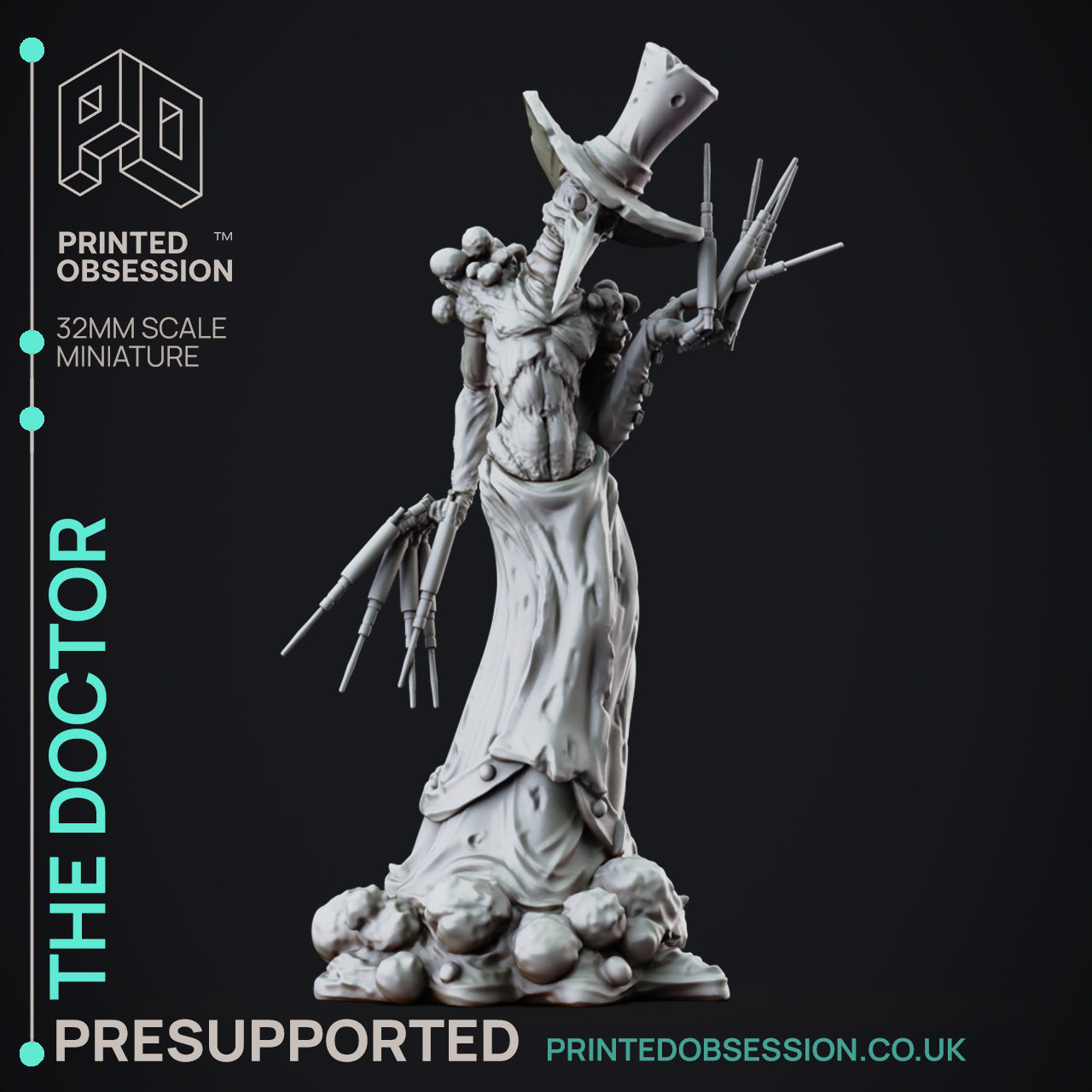 Doctor - 3D Printable TTRPG - PRESUPPORTED - 32mm Scale 3D print model_7