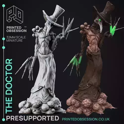 Doctor - 3D Printable TTRPG - PRESUPPORTED - 32mm Scale 3D print model