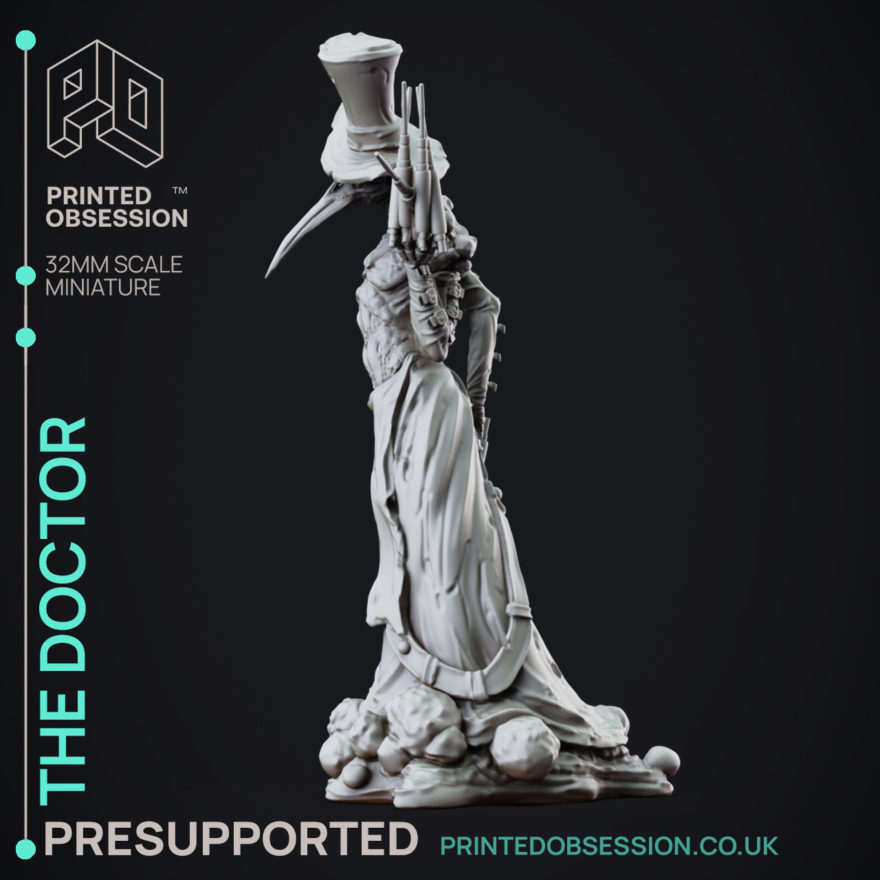 Doctor - 3D Printable TTRPG - PRESUPPORTED - 32mm Scale 3D print model_3