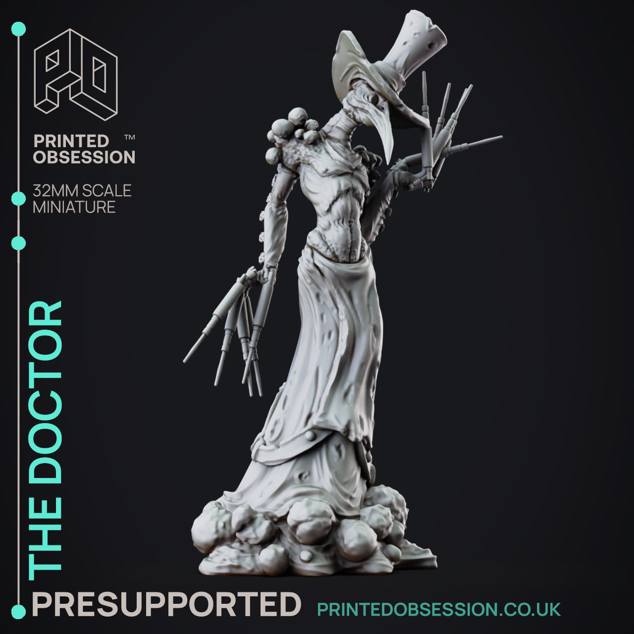 Doctor - 3D Printable TTRPG - PRESUPPORTED - 32mm Scale 3D print model_2