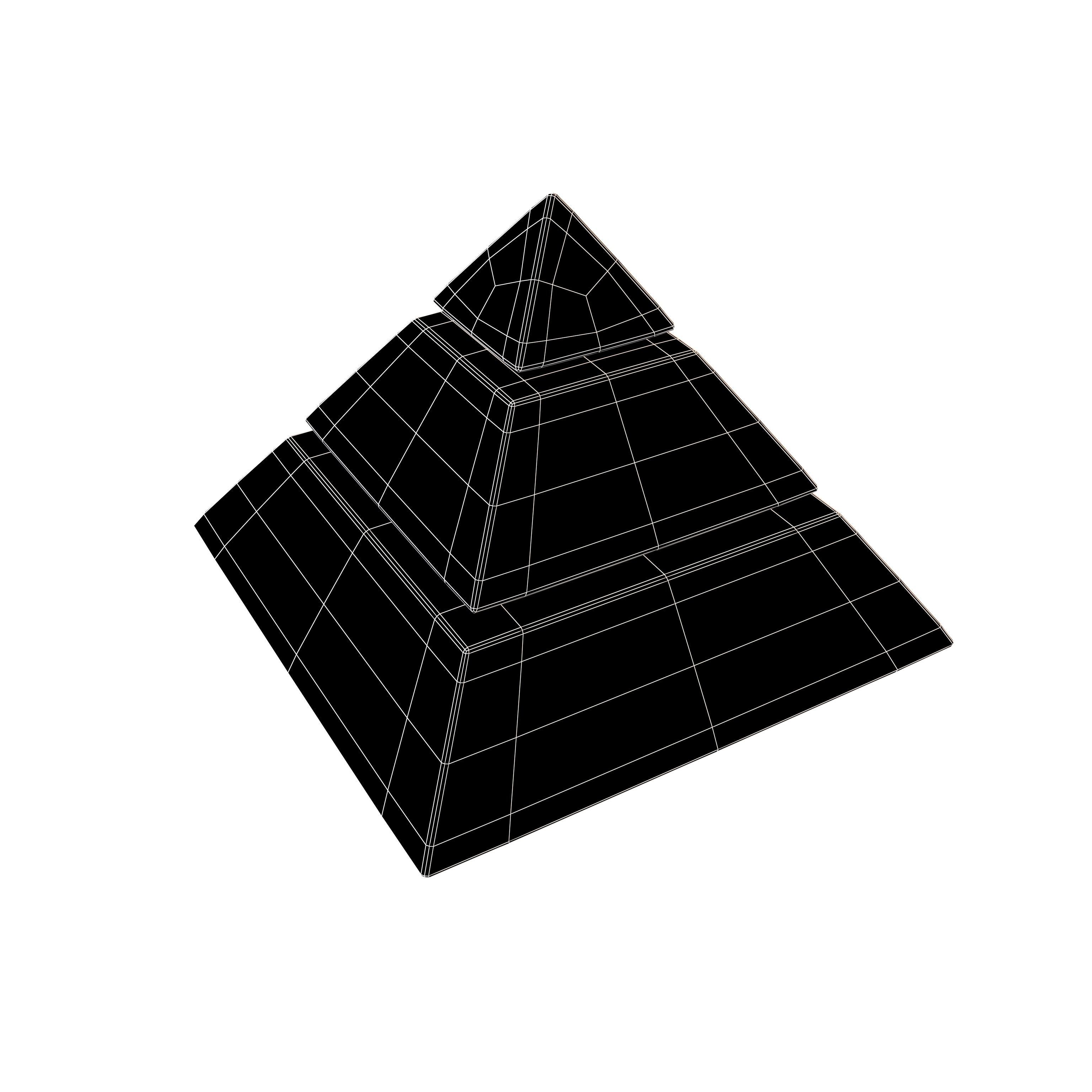 Layer Pyramid v1 001 Low-poly 3D model_6
