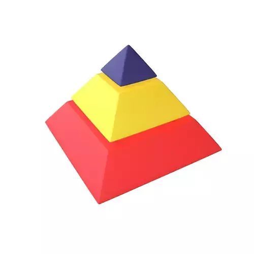 Layer Pyramid v1 001 Low-poly 3D model