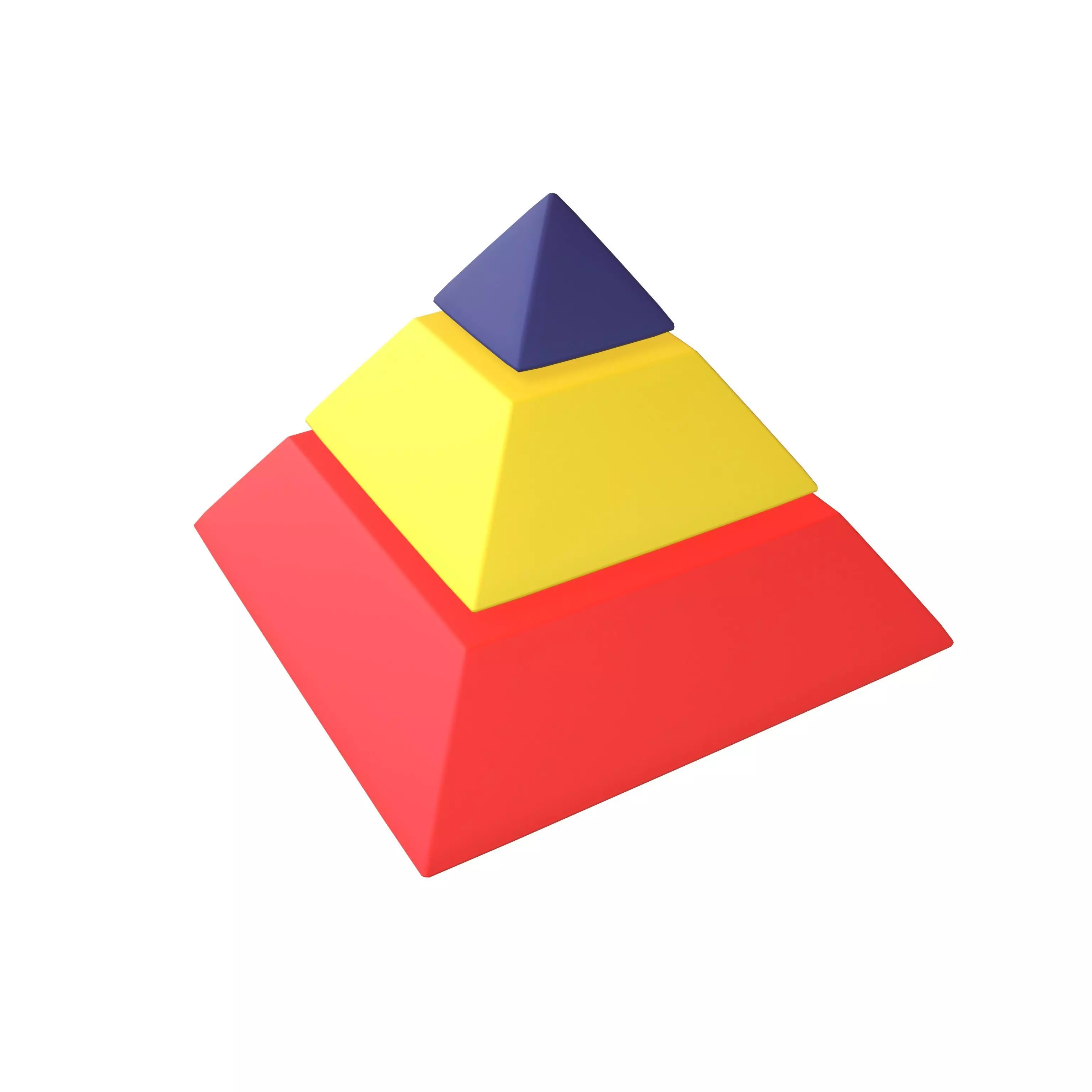 Layer Pyramid v1 001 Low-poly 3D model_0