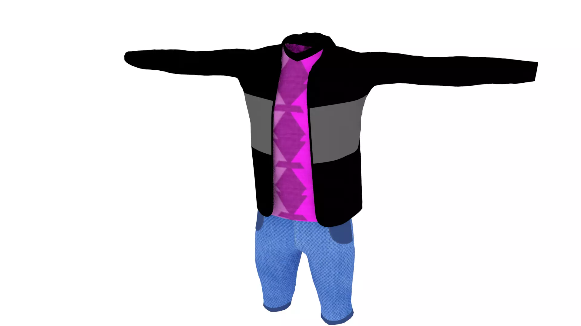Man Clothing  Low-poly 3D model_0