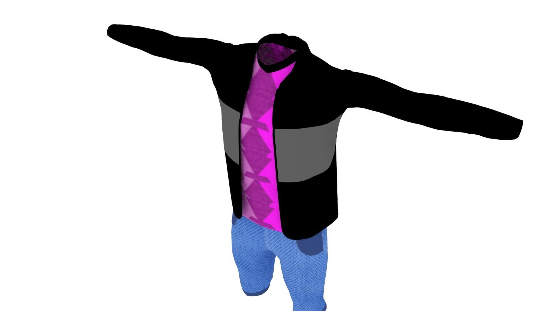 Man Clothing  Low-poly 3D model_3