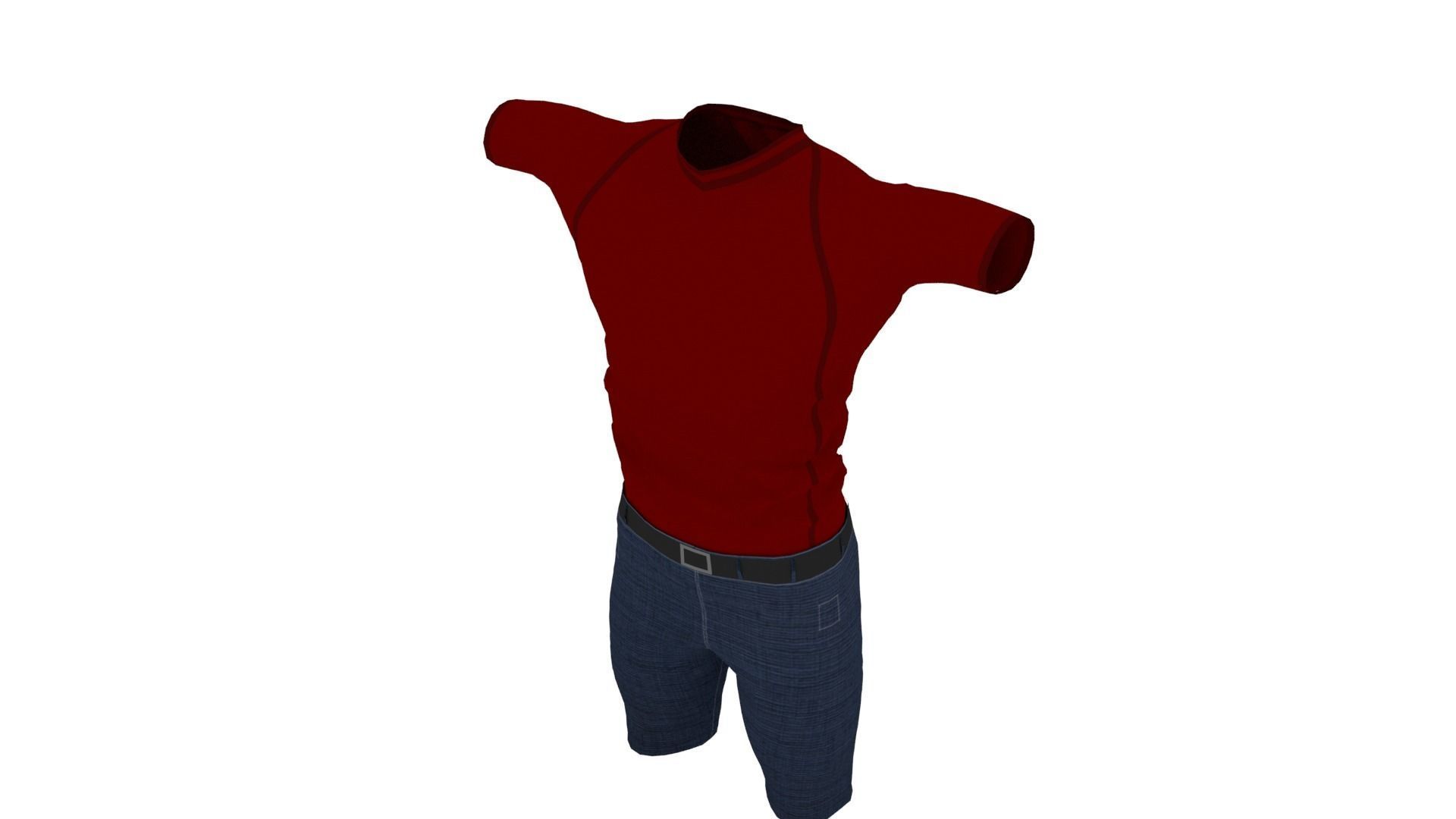 Man Clothing  Low-poly 3D model_3