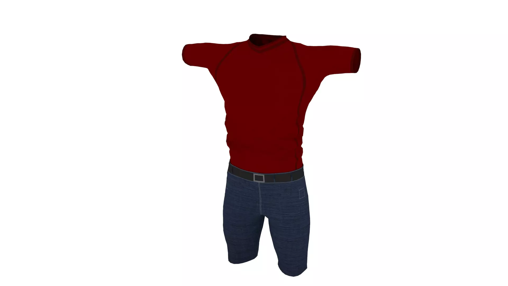 Man Clothing  Low-poly 3D model_0