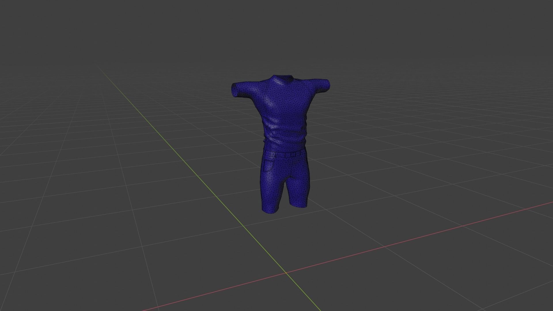 Man Clothing  Low-poly 3D model_6