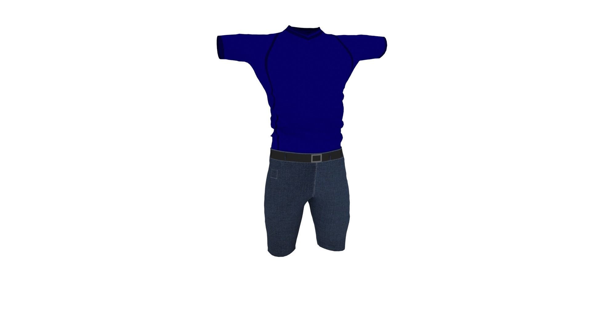 Man Clothing  Low-poly 3D model_1