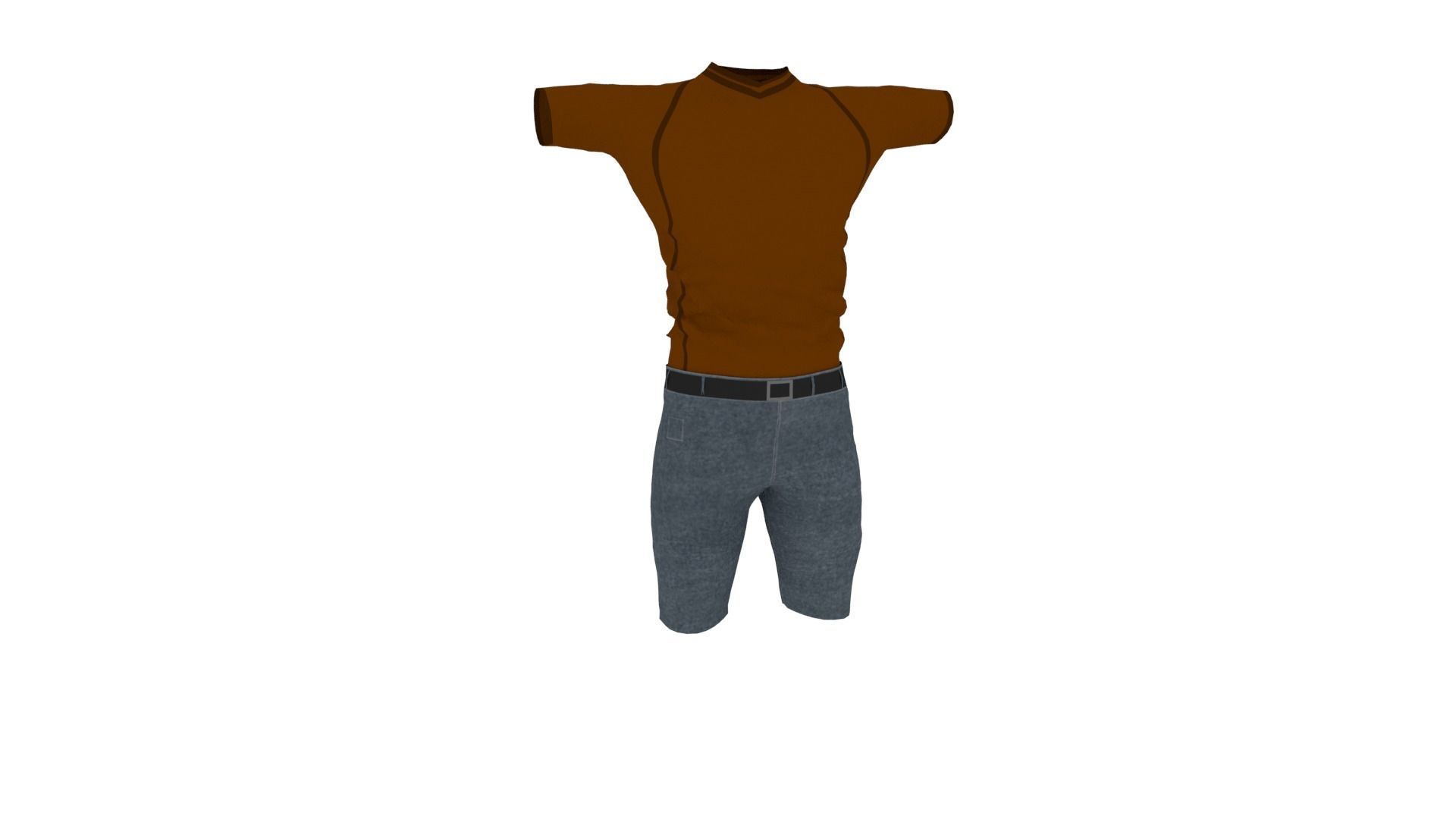 Man Clothing  Low-poly 3D model_1