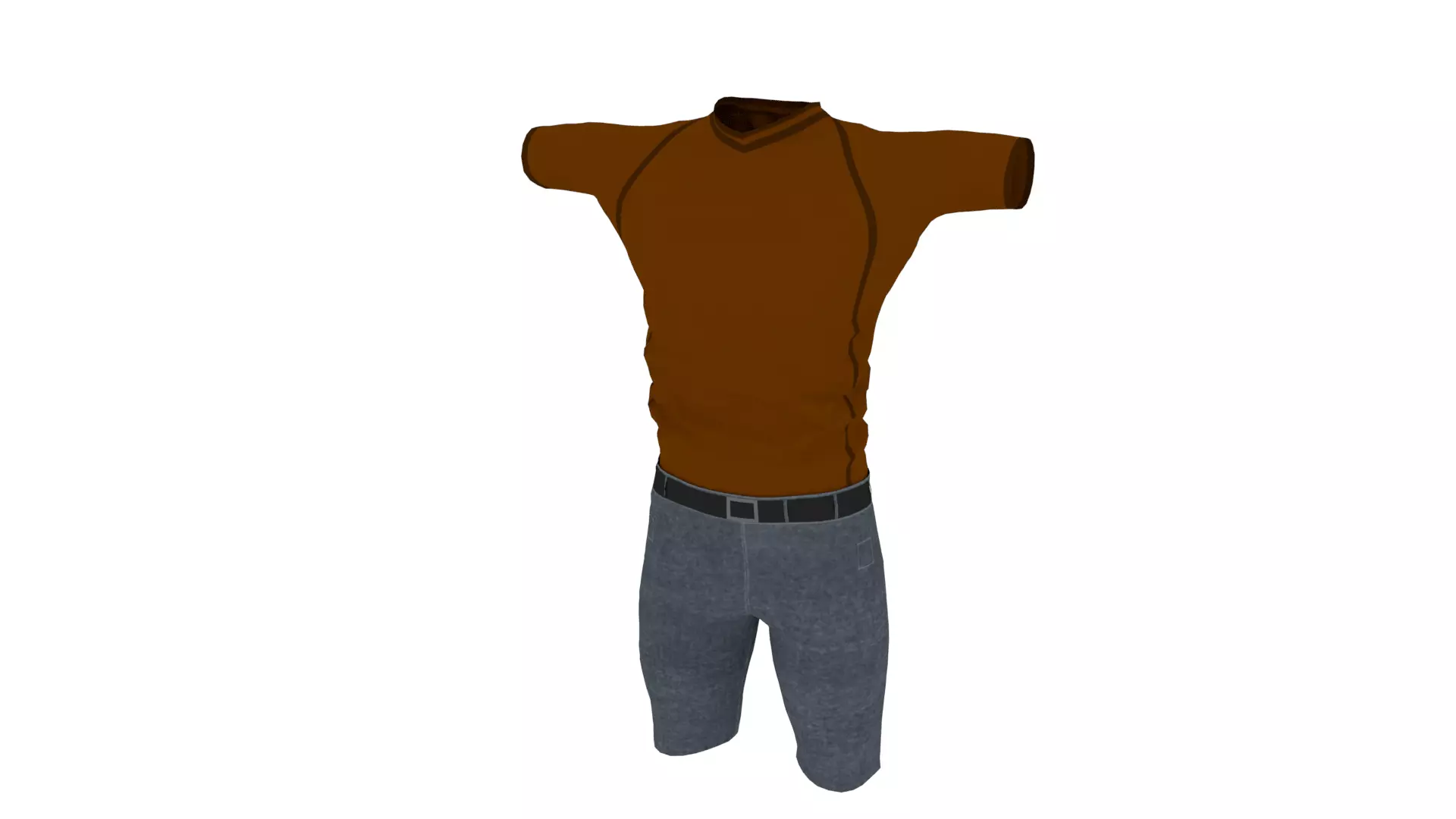 Man Clothing  Low-poly 3D model_0