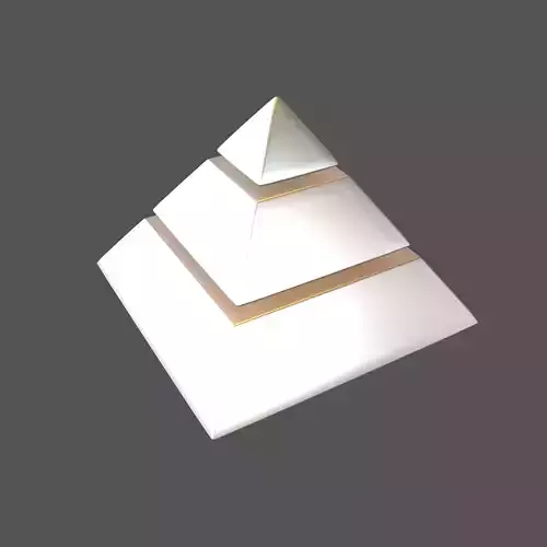 Layer Pyramid v1 004 Low-poly 3D model