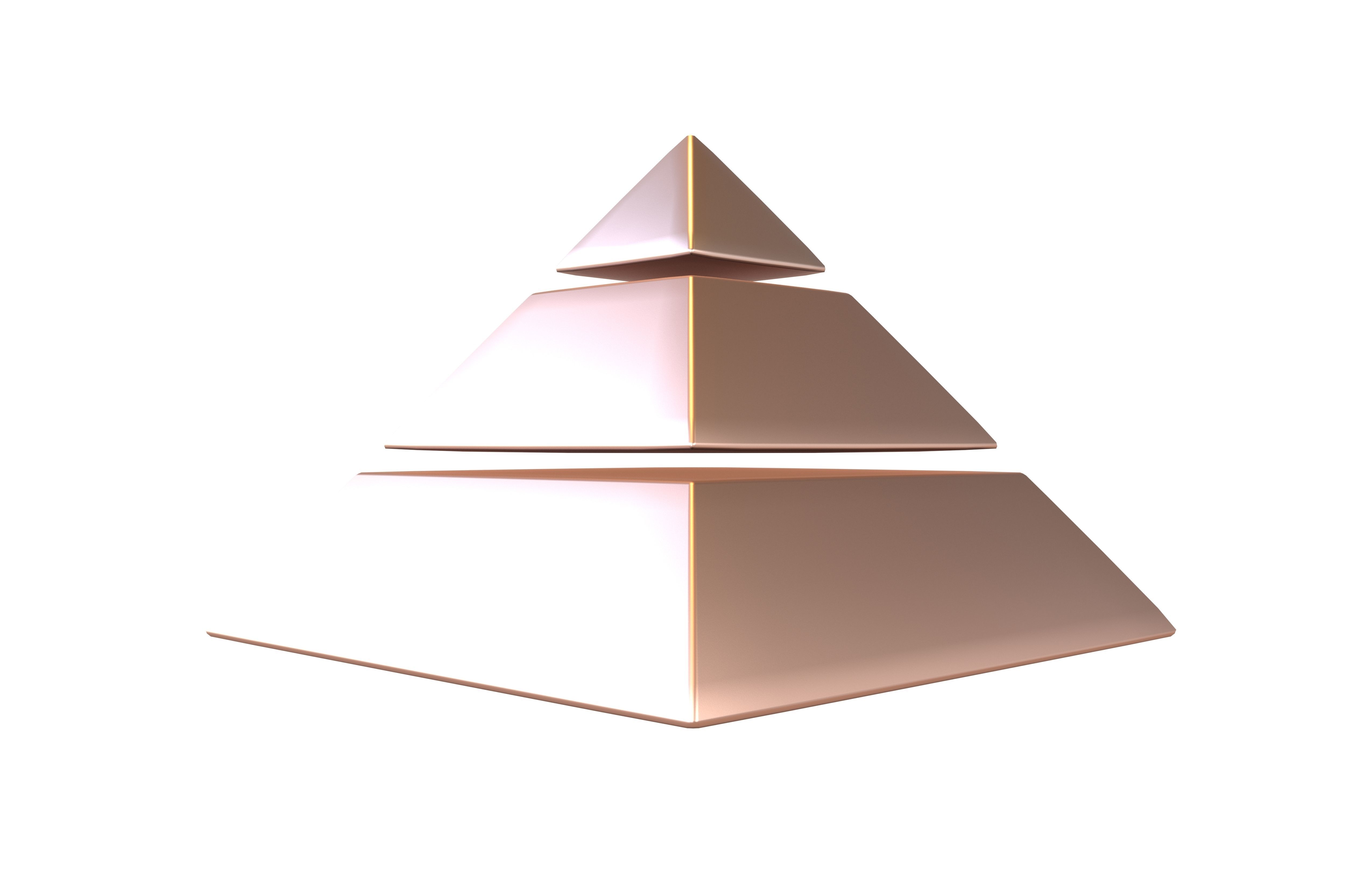 Layer Pyramid v1 005 Low-poly 3D model_1