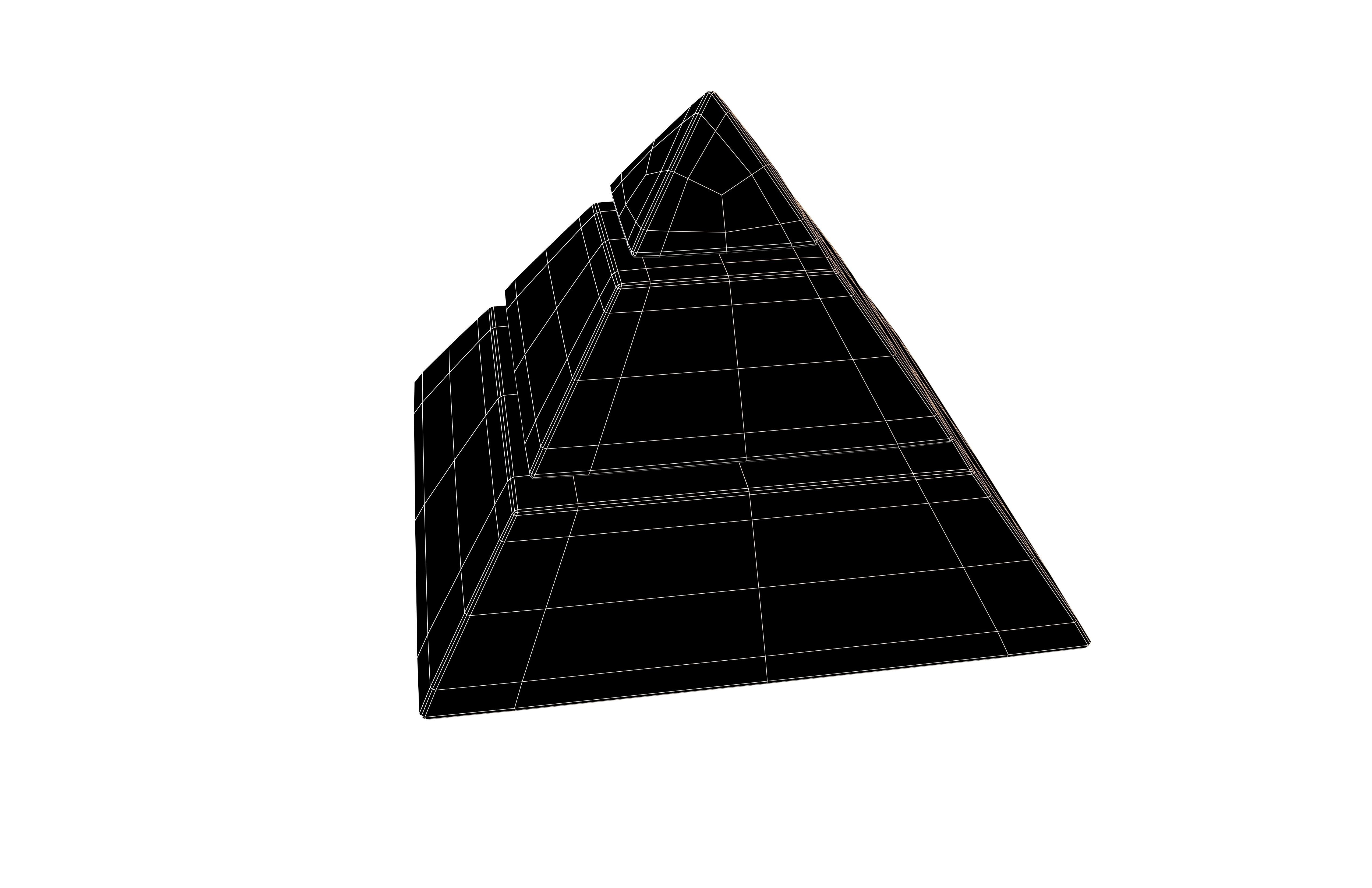 Layer Pyramid v1 005 Low-poly 3D model_7