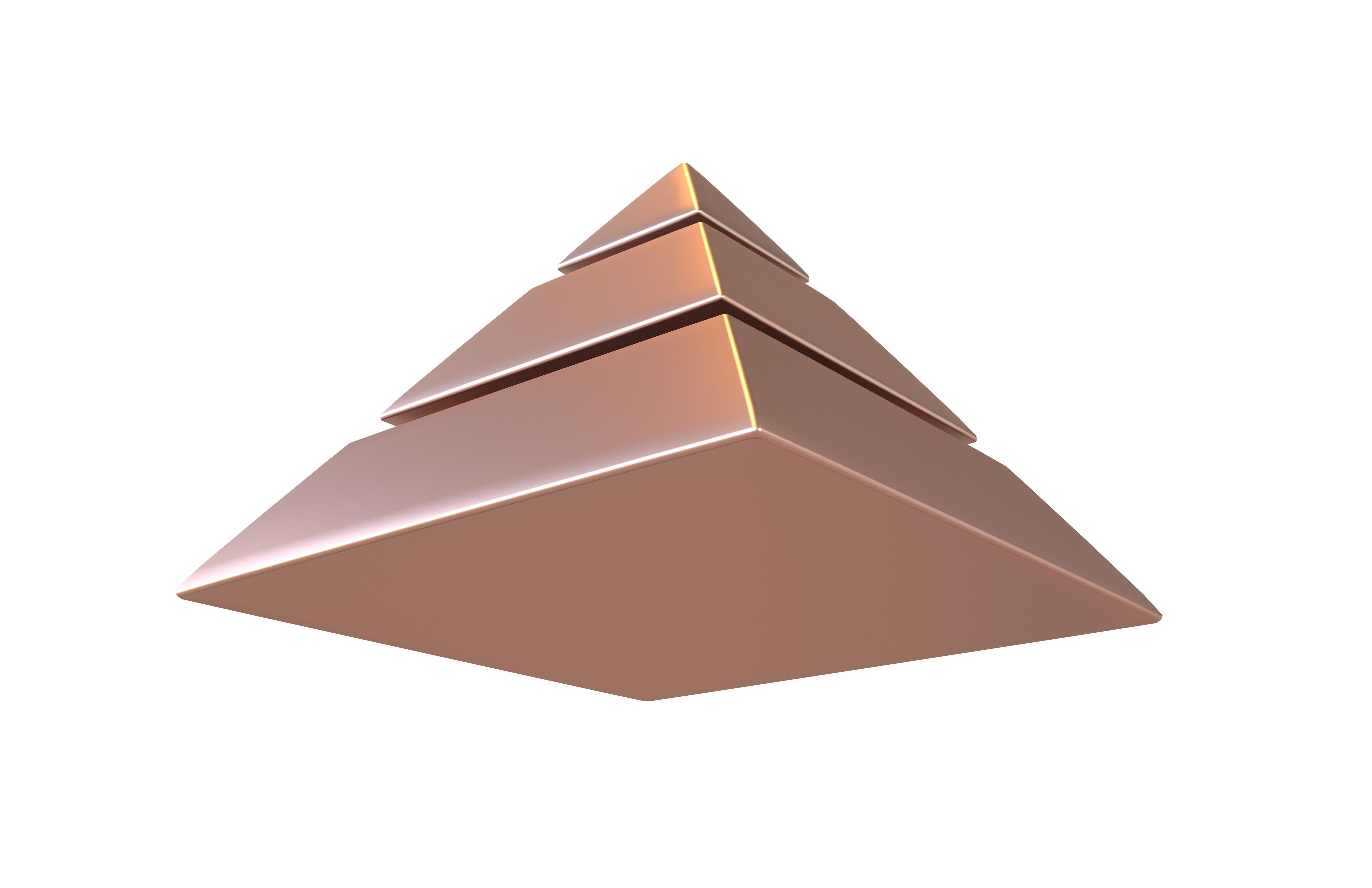 Layer Pyramid v1 005 Low-poly 3D model_3