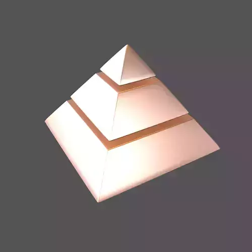 Layer Pyramid v1 005 Low-poly 3D model Layer Pyramid v1 005 Low-poly 3D model