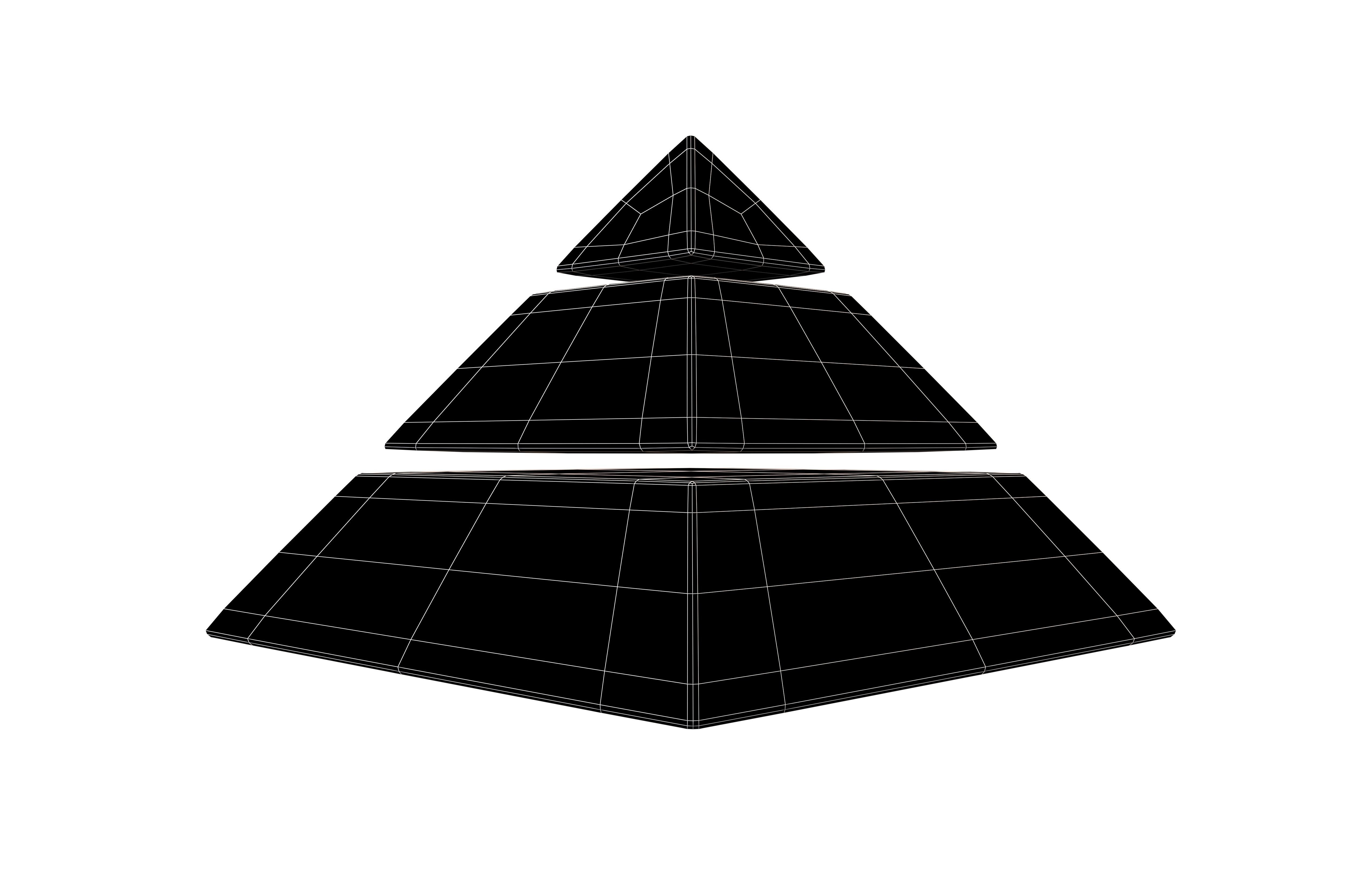 Layer Pyramid v1 005 Low-poly 3D model_4