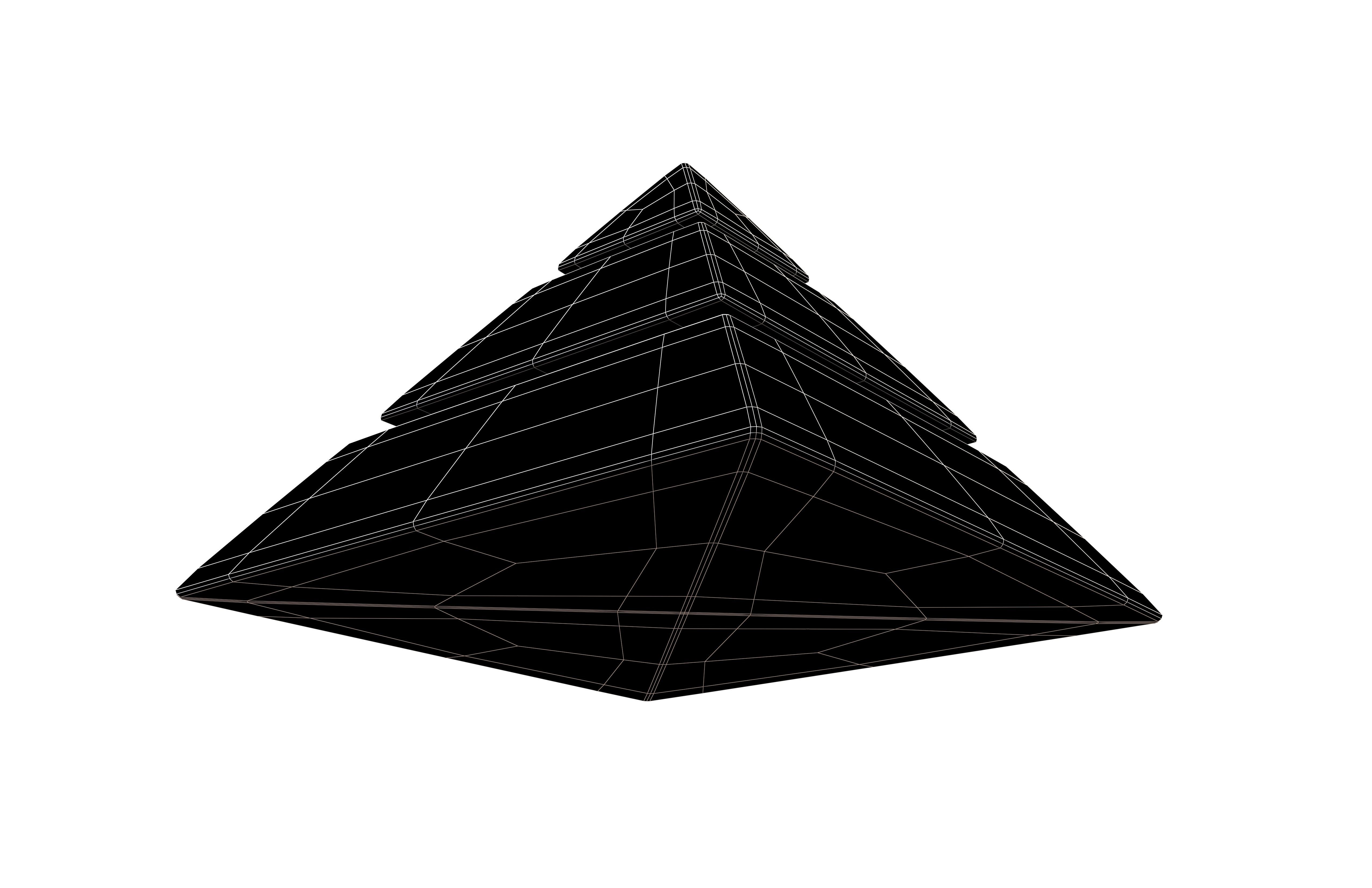 Layer Pyramid v1 005 Low-poly 3D model_5