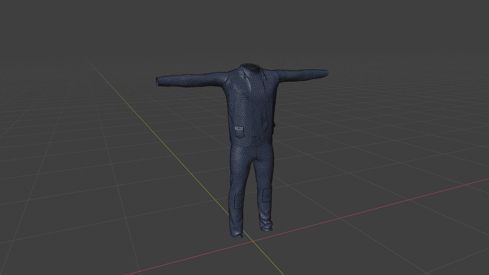 Man Clothing  Low-poly 3D model_6