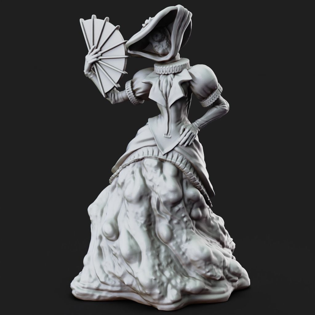 Lady Dancer - 3D Printable TTRPG - PRESUPPORTED - 32mm 3D print model_9