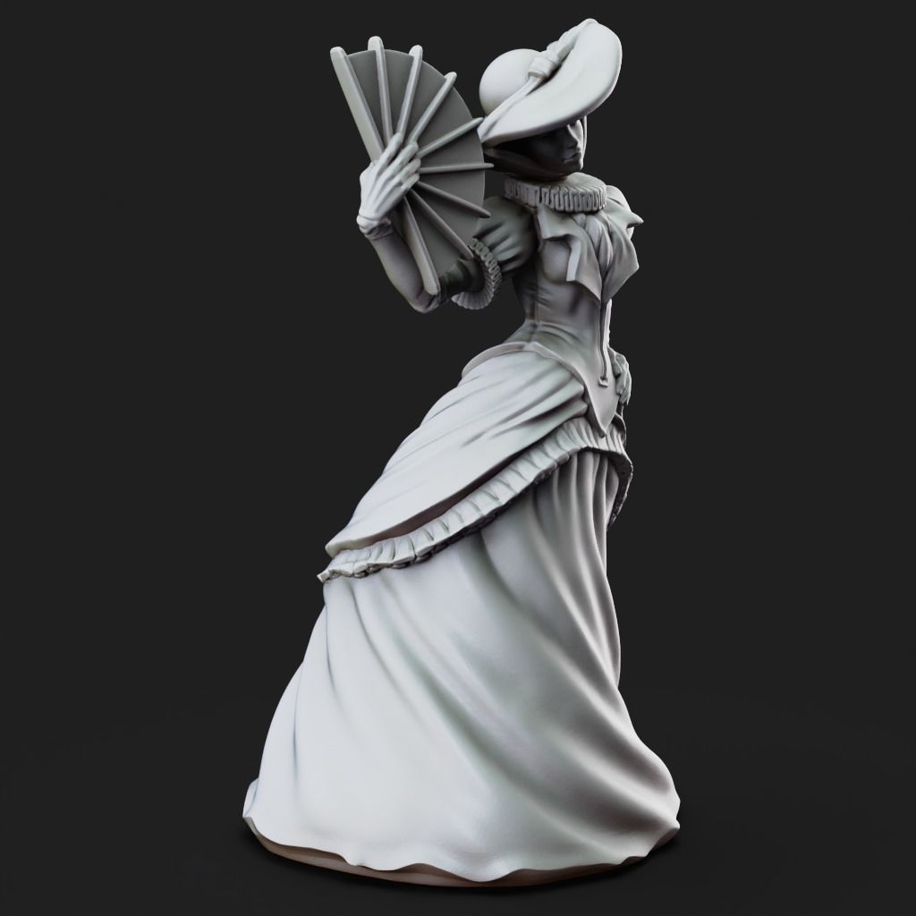 Lady Dancer - 3D Printable TTRPG - PRESUPPORTED - 32mm 3D print model_8