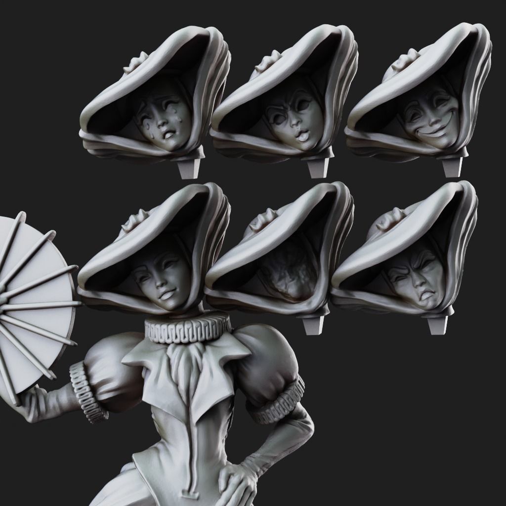 Lady Dancer - 3D Printable TTRPG - PRESUPPORTED - 32mm 3D print model_3