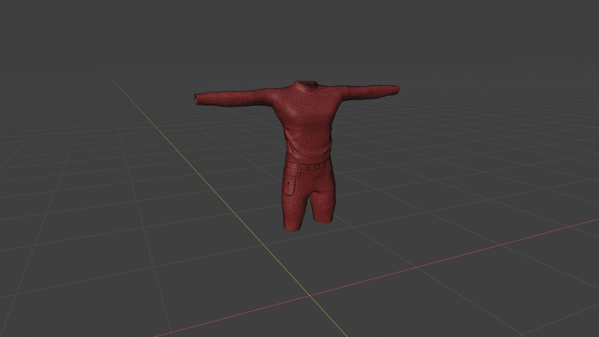 Man Clothing  Low-poly 3D model_6