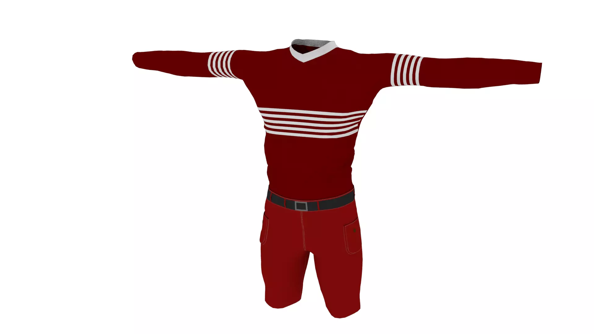 Man Clothing  Low-poly 3D model_0