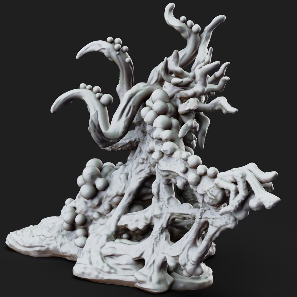 Lady of the Pox Monster-3D Printable TTRPG - PRESUPPORTED - 32mm 3D print model_6