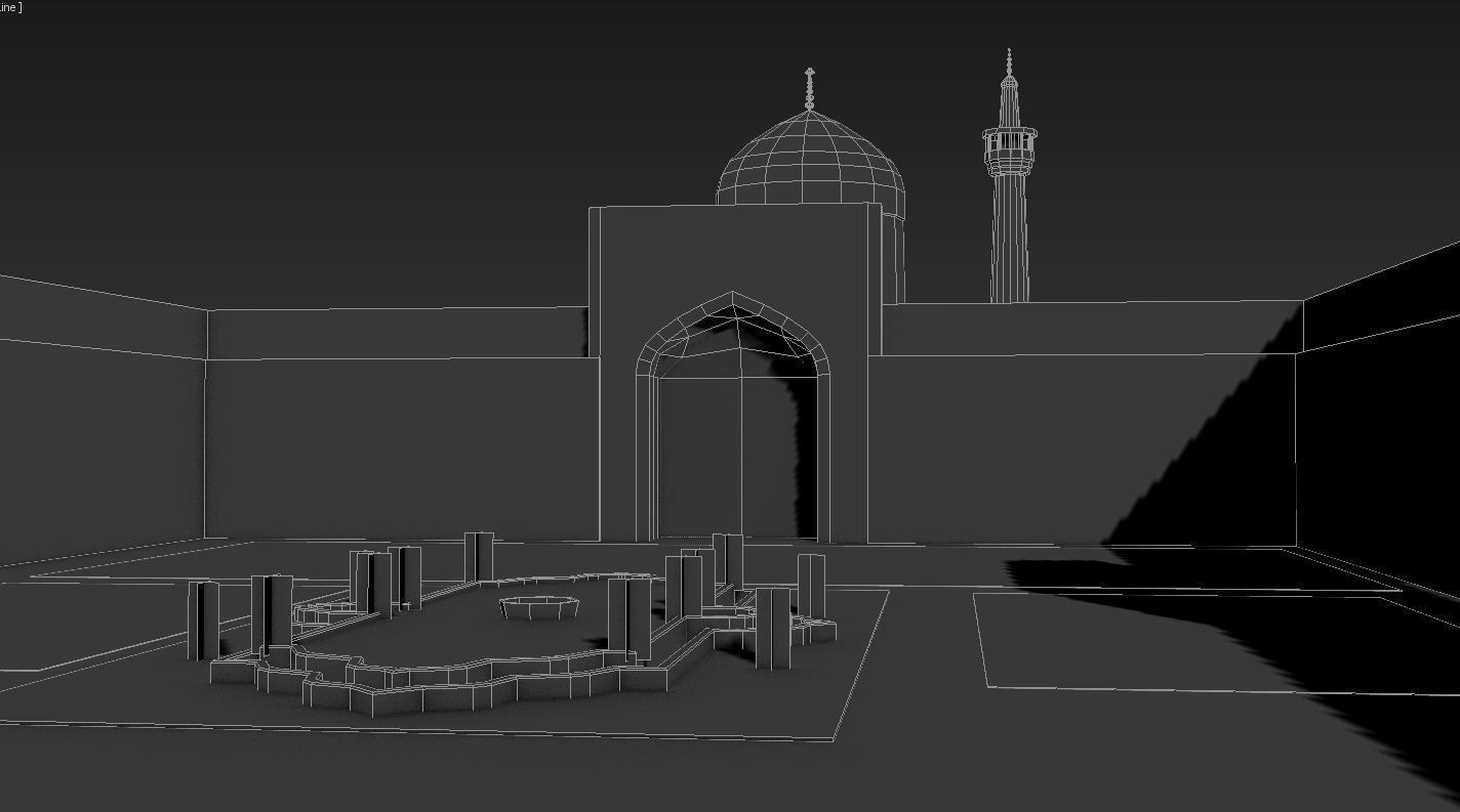 Imam Reza Shrine Low-poly 3D model_2