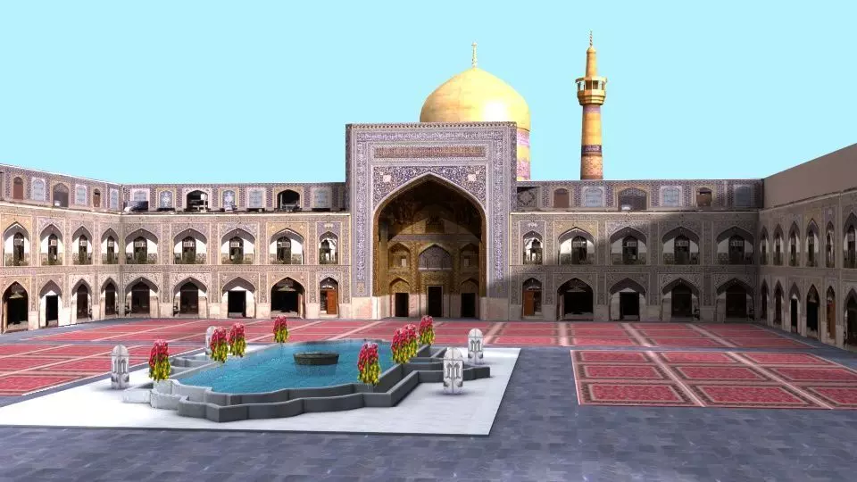 Imam Reza Shrine Low-poly 3D model_0