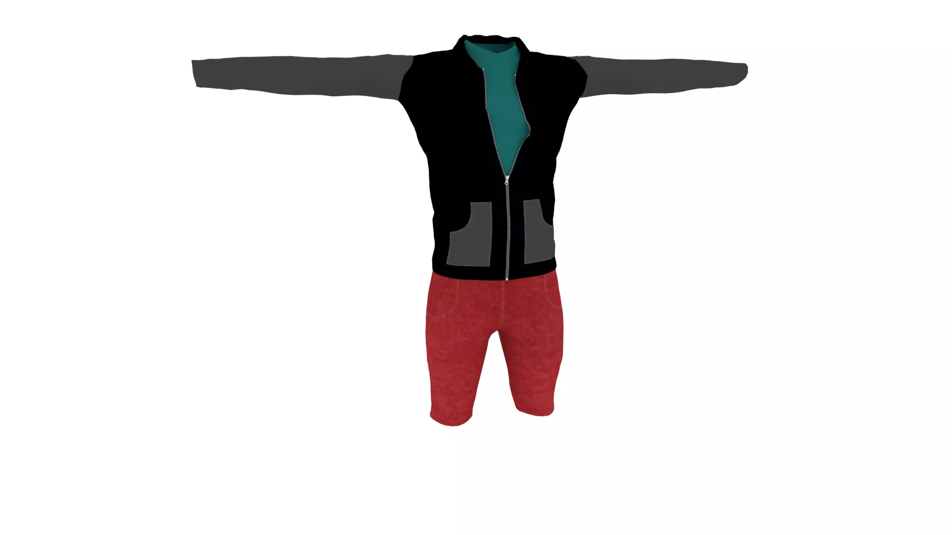 Man Clothing  Low-poly 3D model_0