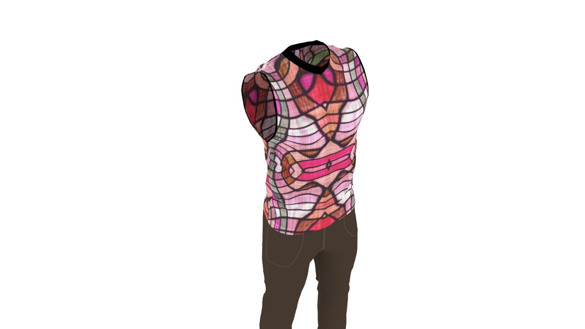 Man Clothing  Low-poly 3D model_4